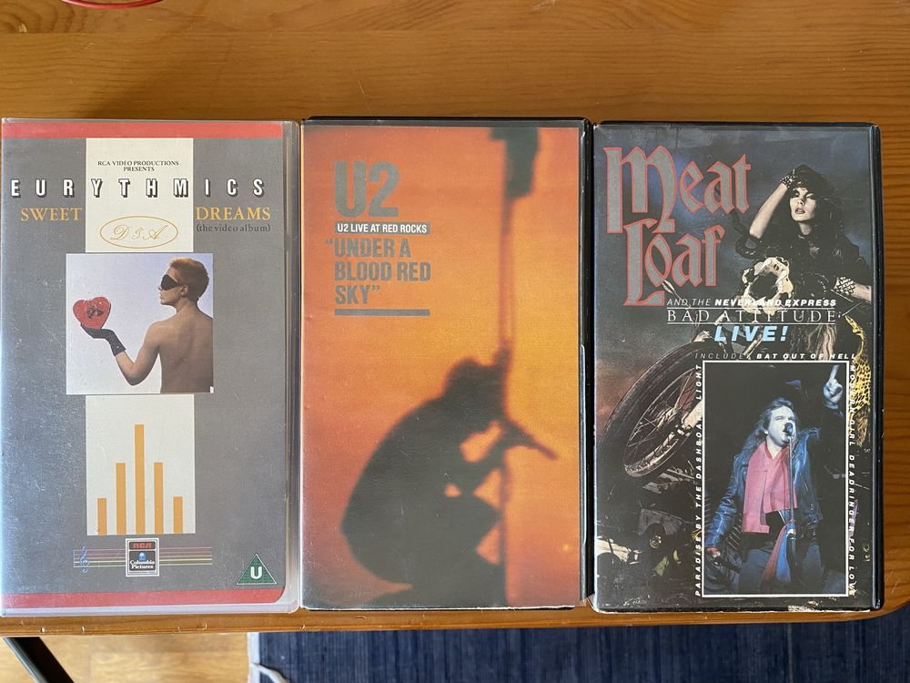 Filmes antigos concertos bandas rock VHS cassete (3)
