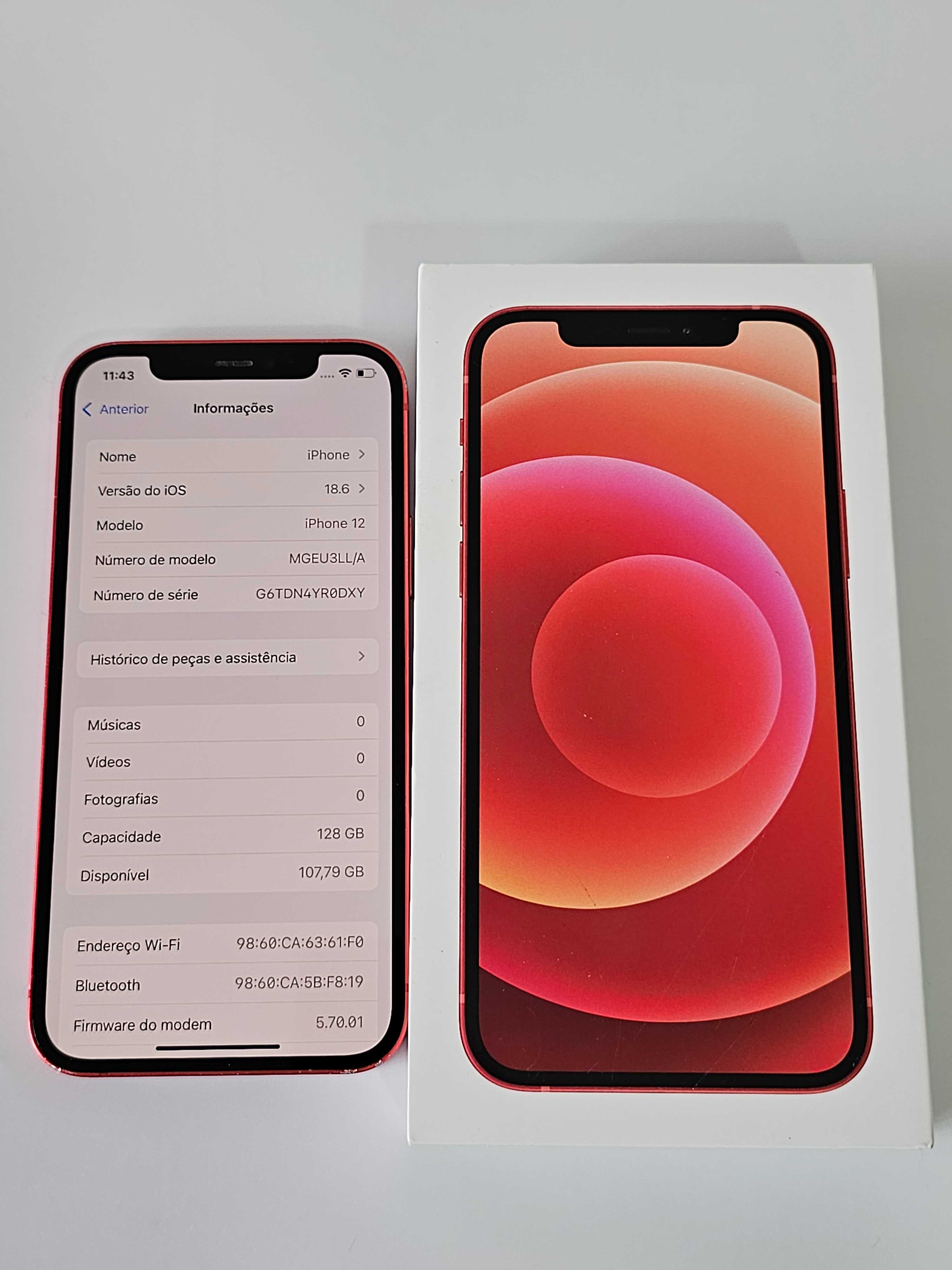 Iphone 12 128Gb 75% Bateria.  Otimo estado.