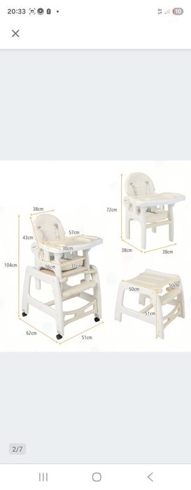 Krzesło do karmienia 3w1
