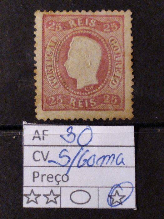 1867/70 D° Luís I Fita Curva Dentados MLH *