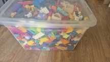 8,5kg klockow lego duplo+unico w tym 2 kolejki interaktywne