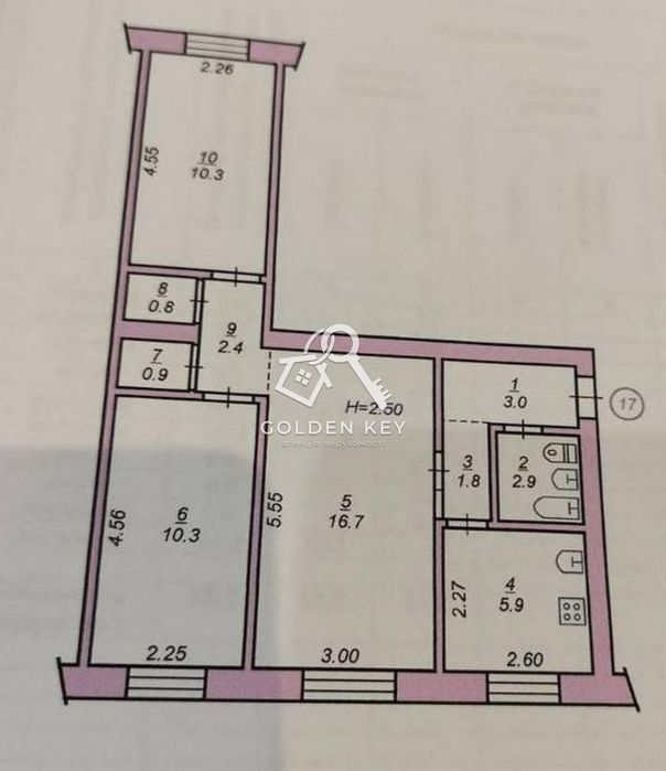 Продаж трикімнатної квартири, 44 квартал