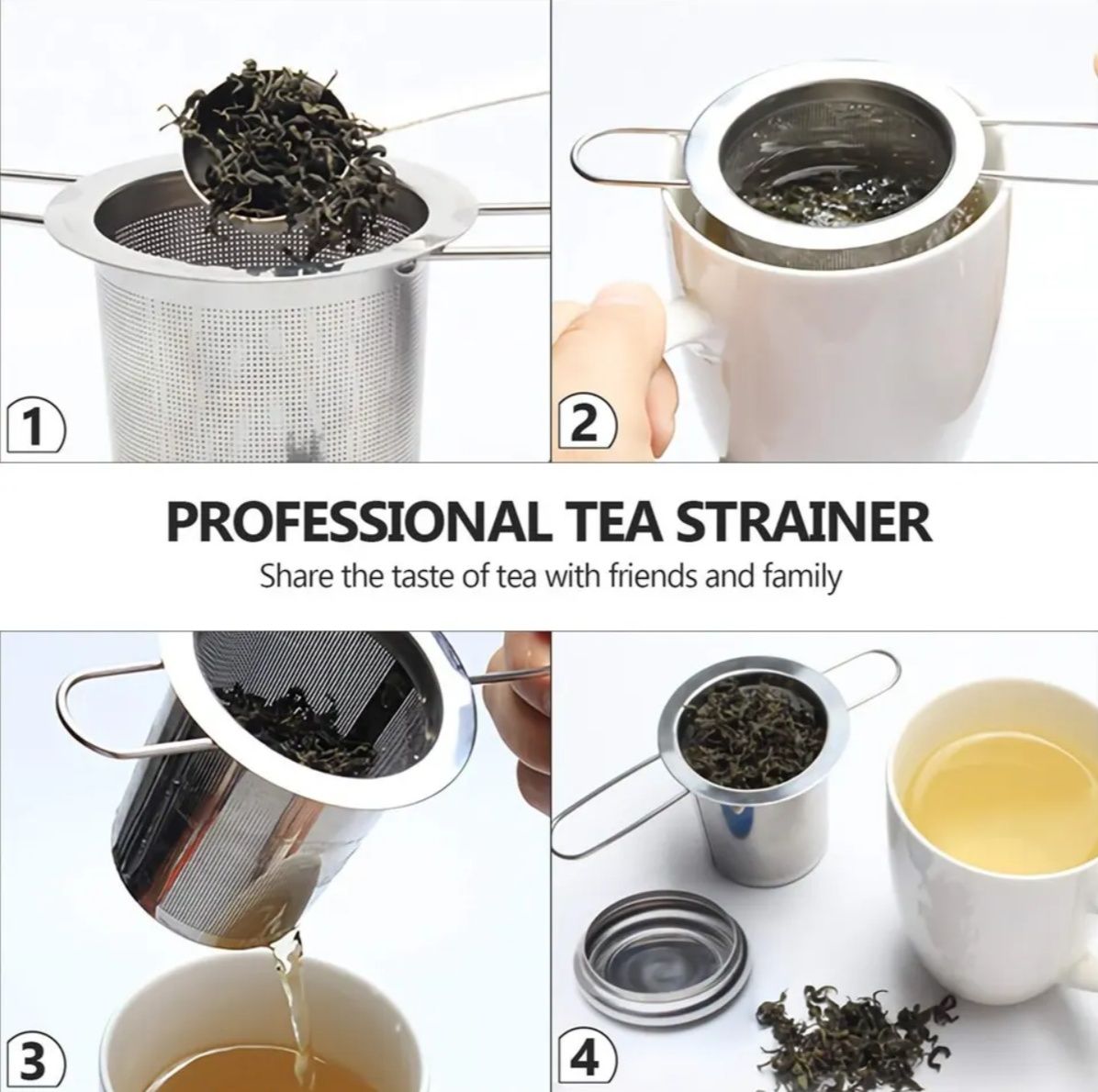 Сетчатый чайный фильтр с крышкой, заварка чая, трав