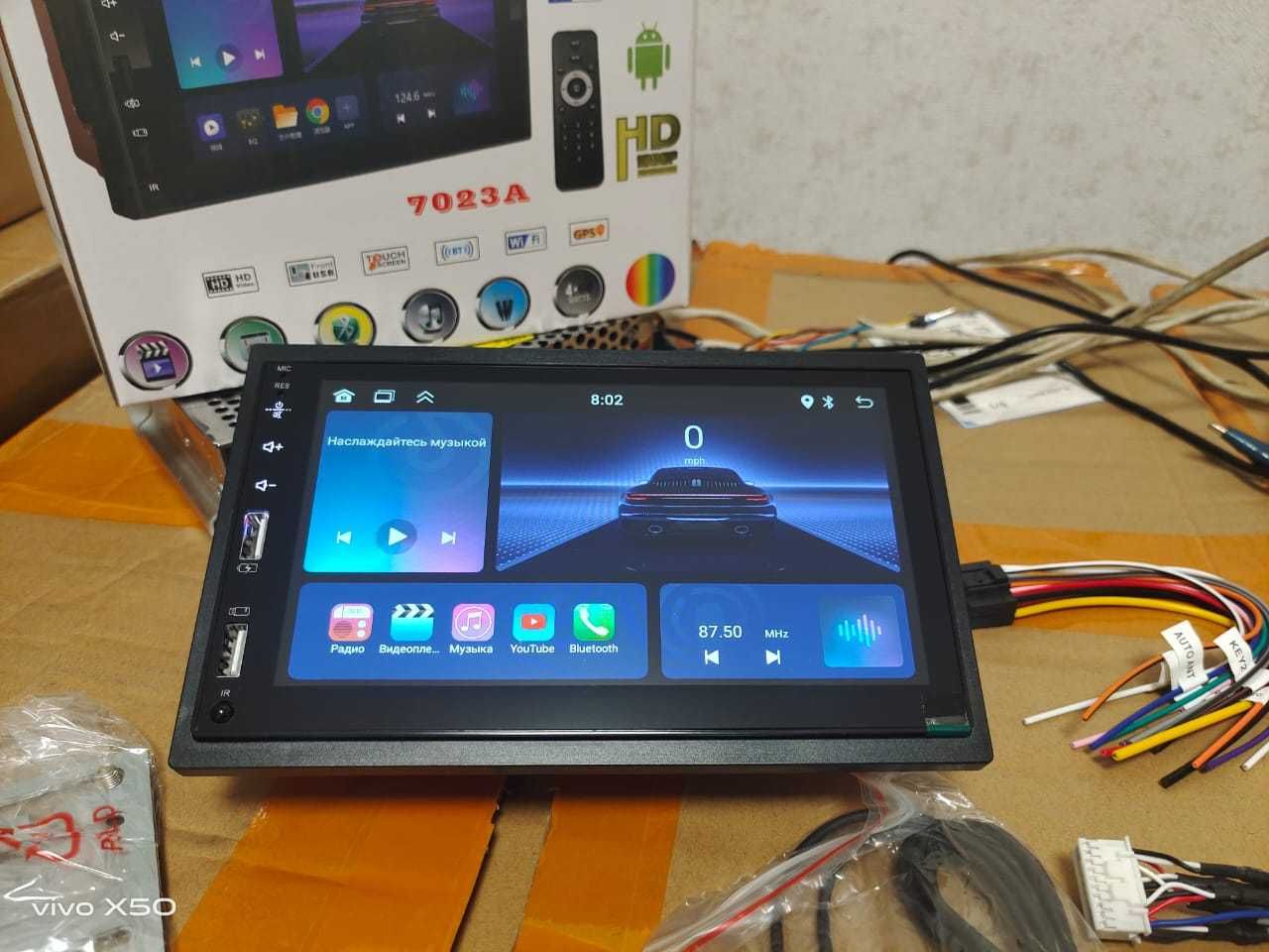 Магнитола 2Din Android 14, ЭКРАН 7" IPS  2\32 Гб