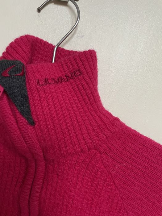 Sweter Golf Ulvang narty wełna 100% 140 cm 9-10 lat różowy
