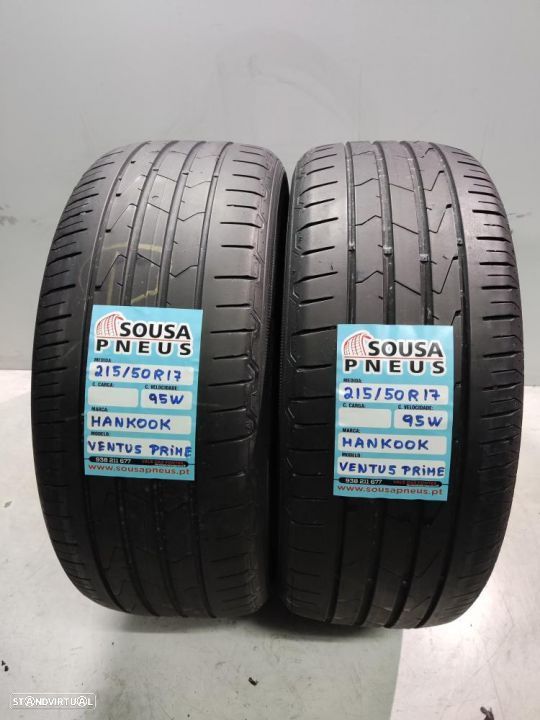 2 pneus semi novos 215-50r17 hankook - oferta dos portes