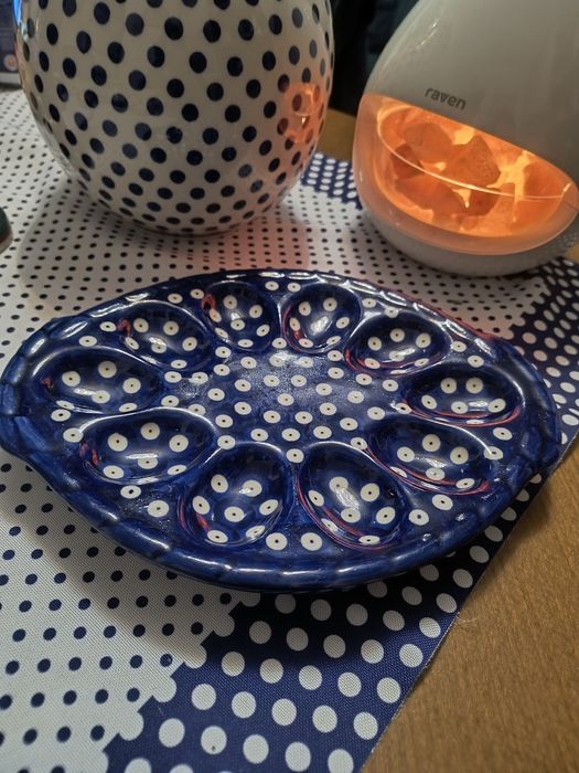 Talerz na jajka - ceramika Bolesławiec