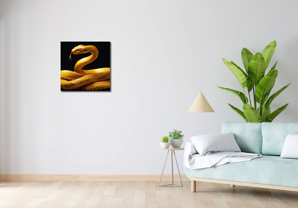 Obraz 50x50cm Złoty Wąż