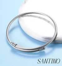 Minimalistyczna damska srebrna bransoletka SANTINO
