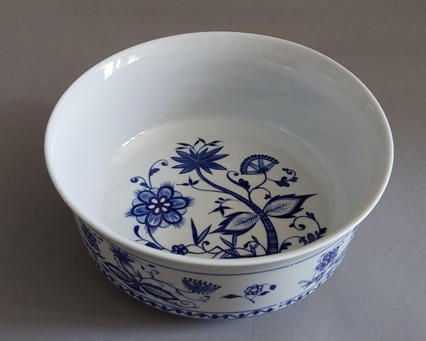 KAHLA Porcelana niebiesko-biała miska duża