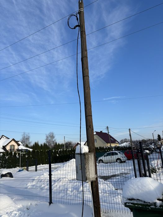 Słup budowlany energetyczny