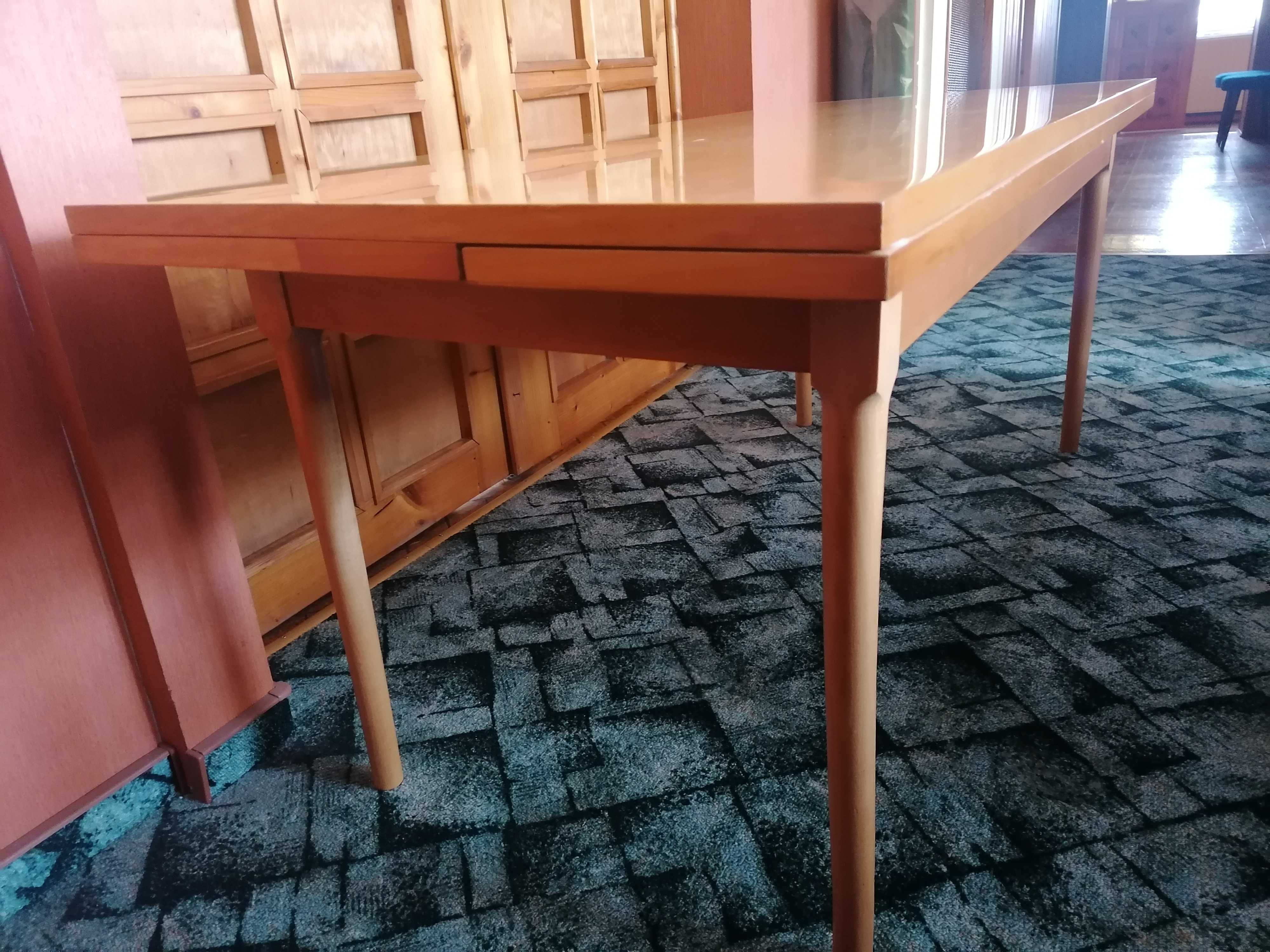 Ławo - stół (rozkładany, podnoszony) PRL, połysk (vintage, retro)