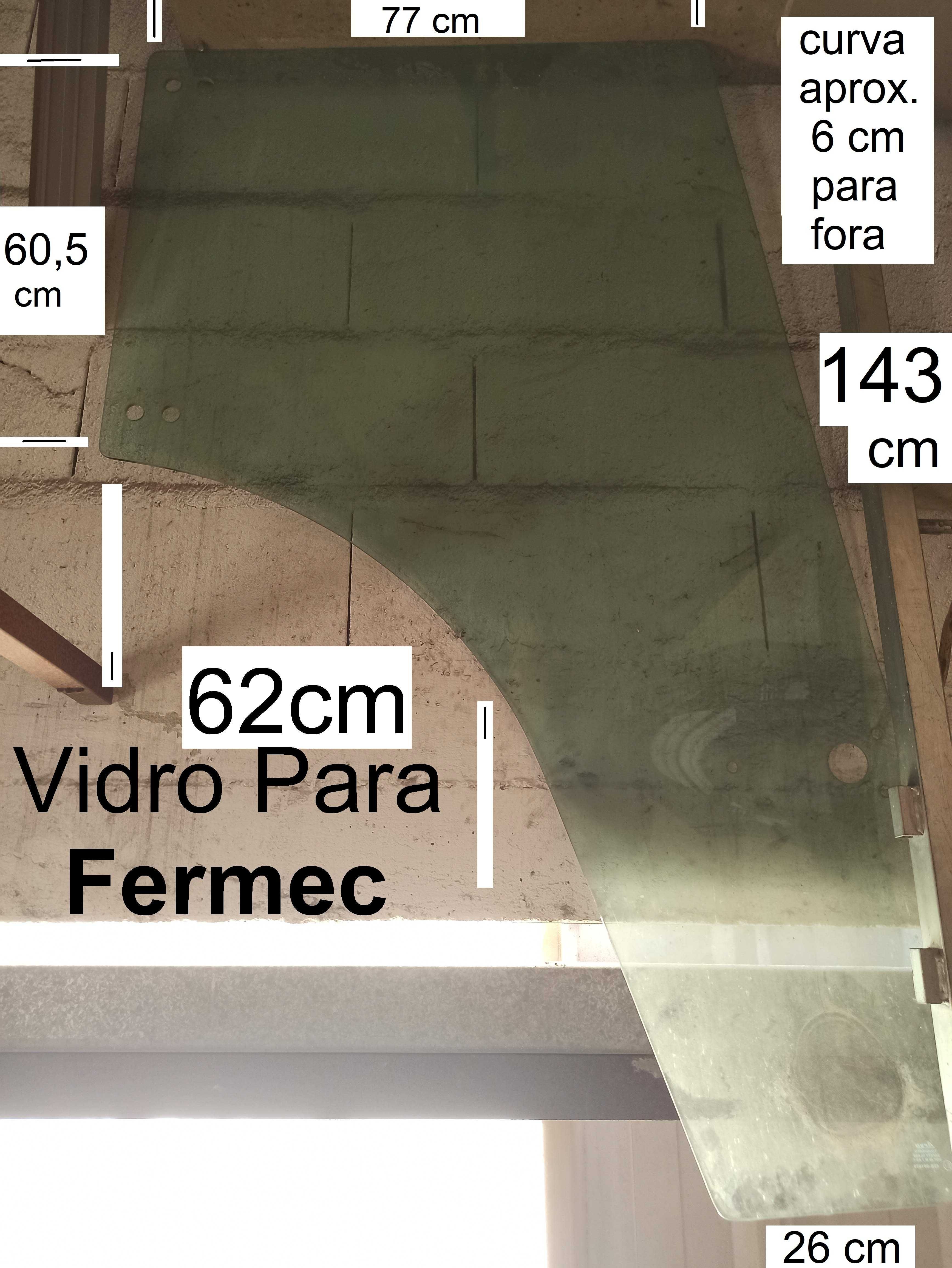 Vidro Retro Fermec porta lateral (medidas na foto)