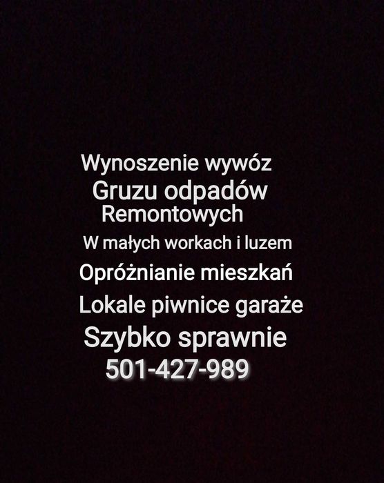NAJTAŃSZE WYNOSZENIE WYWÓZ gruzu i odpadów remontowych workach i luzem