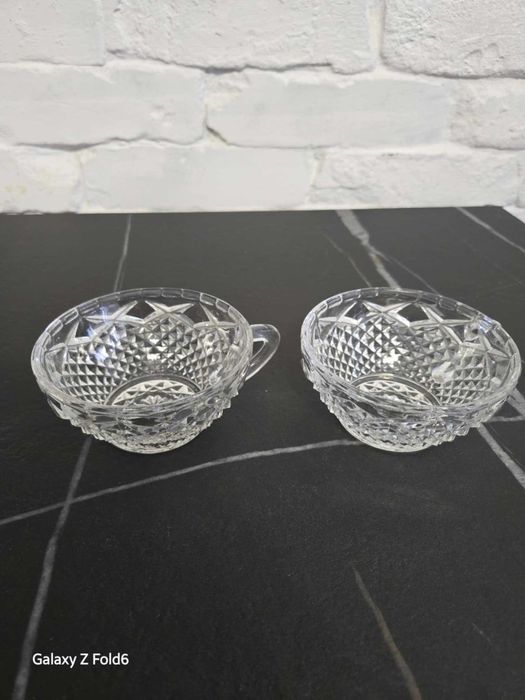 Filiżanki szklane kryształowe