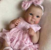Realistyczna lalka Reborn Bettie różowa sukienka Nowa prezent