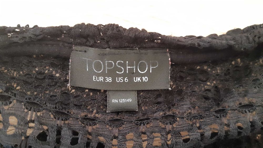 Koronkowy cropTop S/M TopShop