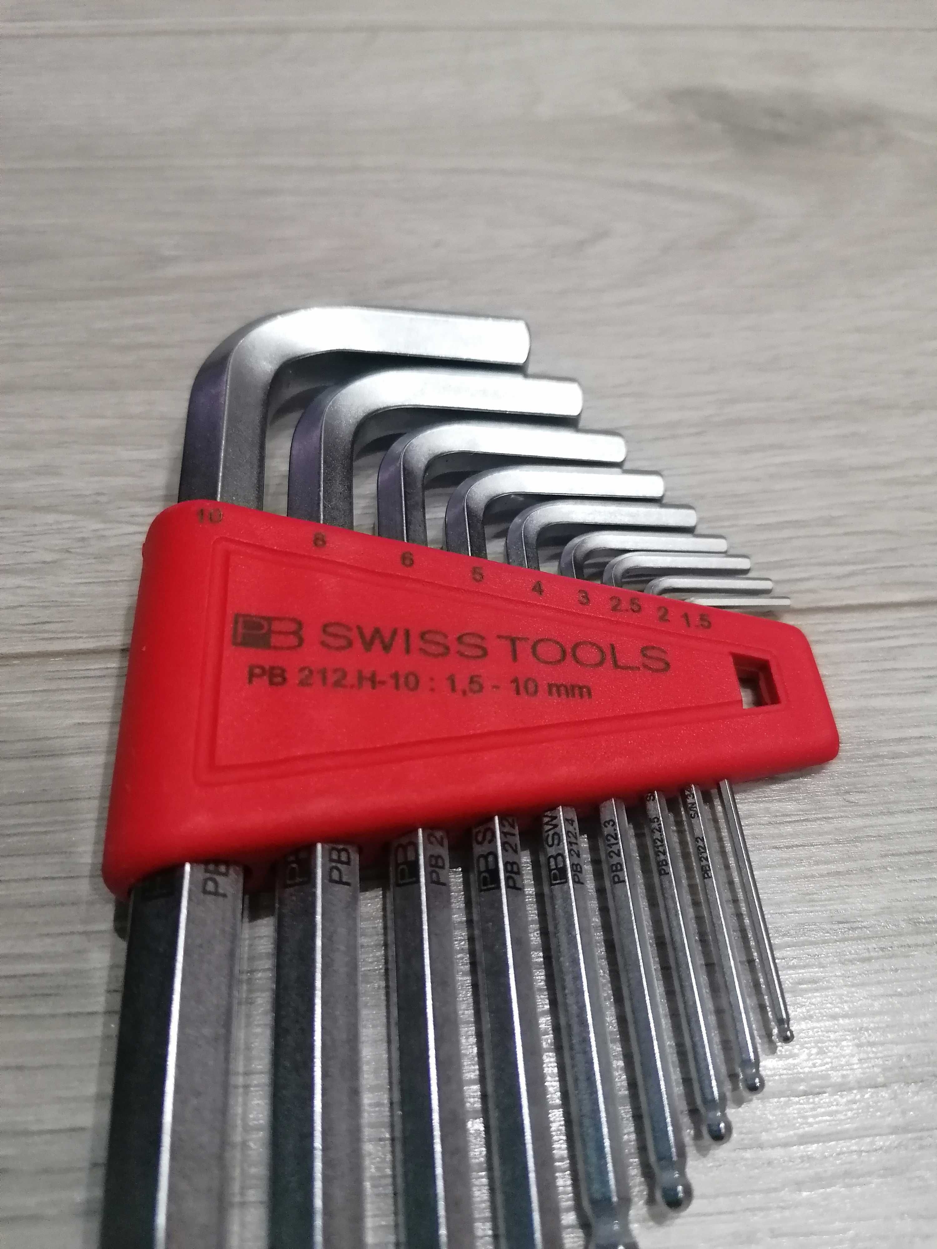 Swiss Tools orginalny zestaw kluczy imbusowych 9-częściowy 1,5-10mm PB