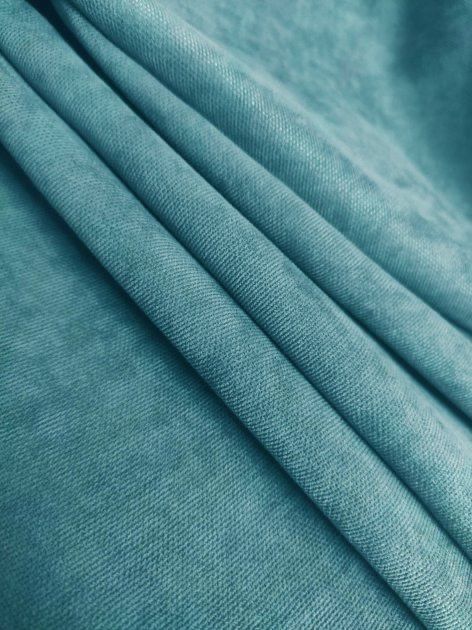 Штори бірюзові однотонні мікровелюр