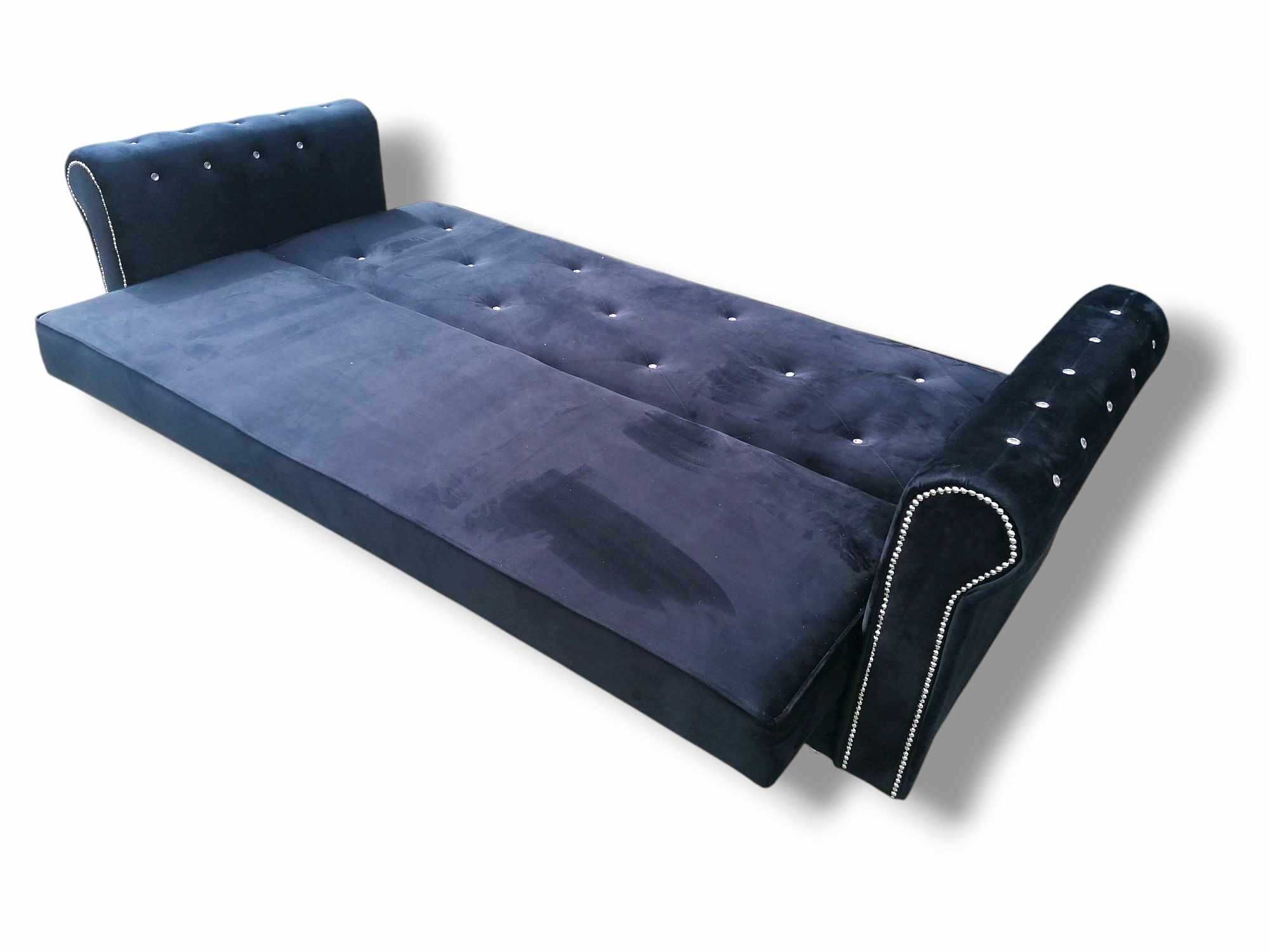 Kanapa Sofa Wersalka Komplet Glamour Kryształ USZAK puf pojemnikzestaw