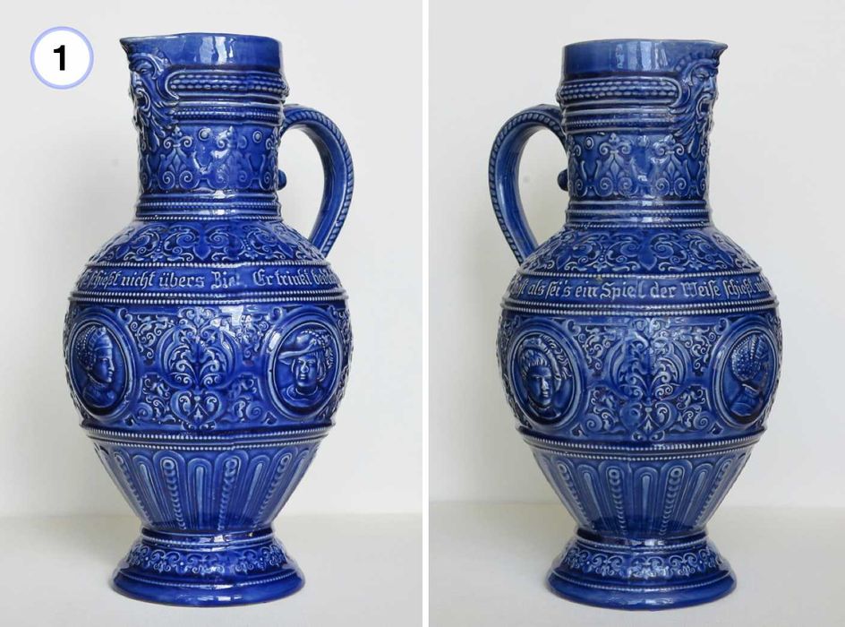 Ваза Антикваріат Німеччина Вестервальд 19-те сторіччя 3 предмети