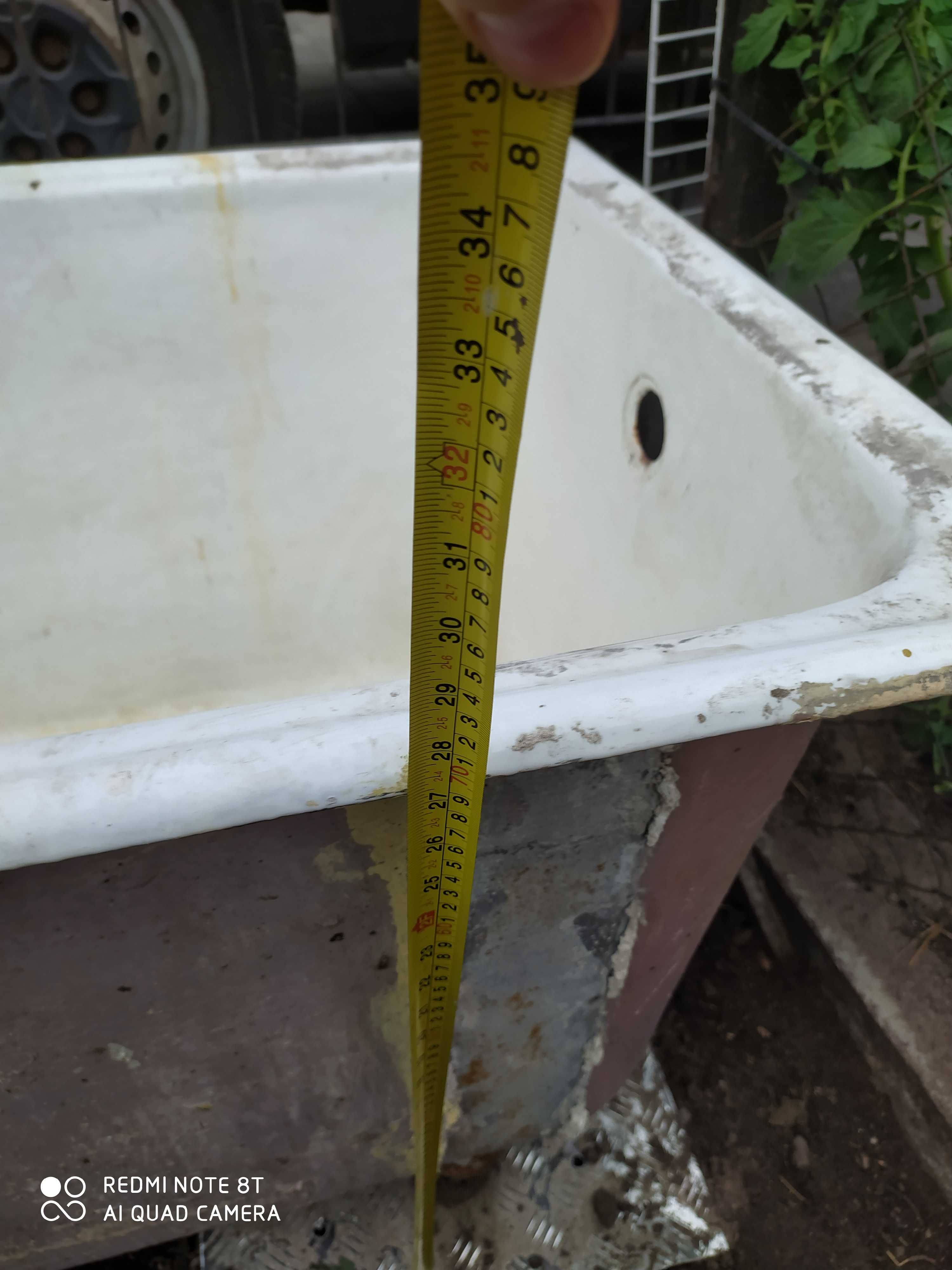 Wanna Żeliwna (oryginalna, rustykalna, prl) wymiary 107x70x70