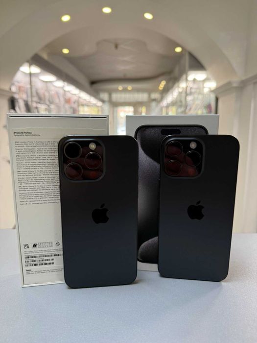 iPhone 15 Pro Max 256Gb Black Titan Neverlock и White Ideal Европа 3шт