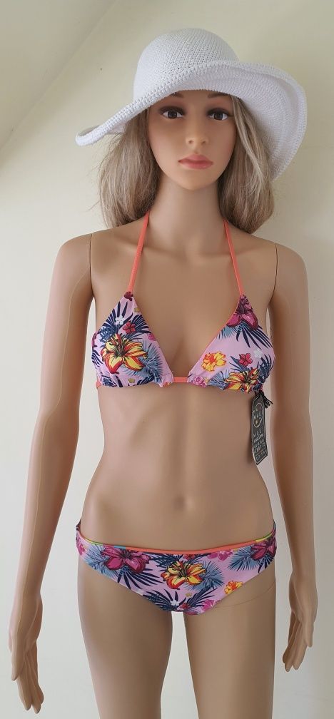 Maui and Sons - nowe z metką - dwustronne bikini + gratis narzutka - S