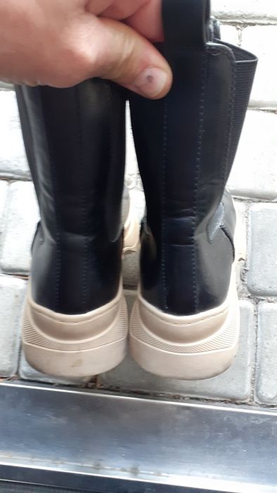 Черные ботинки челси H&Mна толстой подошве38р.Кожа..