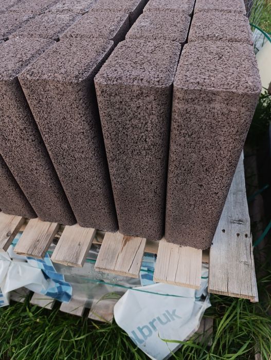 Palisada Zen 40 i 60cm brąz na rabaty, murek oporowy