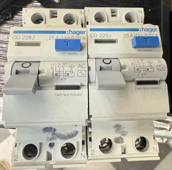 Узо hager 2p 25 A 30ma