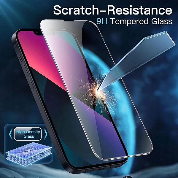 Etui Magnetyczne iPhone 13 Pro 6,1" x2 Szkło Hartowane JETech 3 w 1 Cz