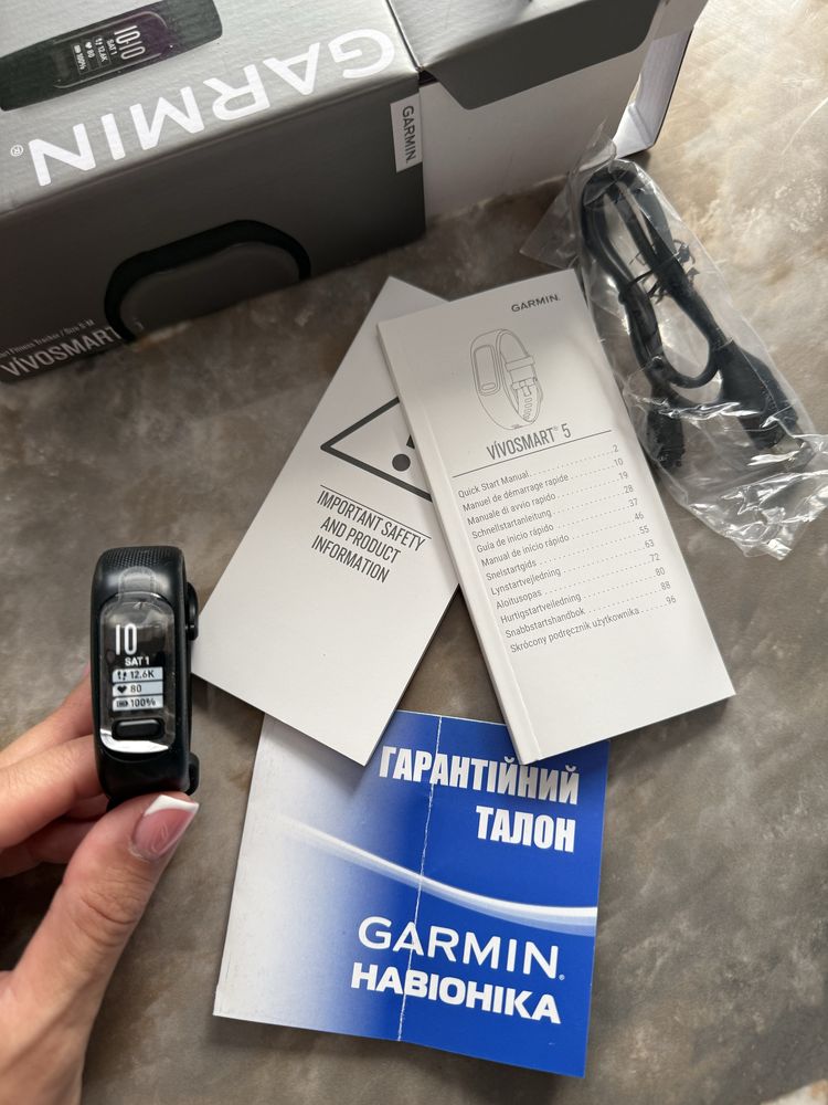 Фітнес браслет Garmin Vivosmart 5 повна комлектація