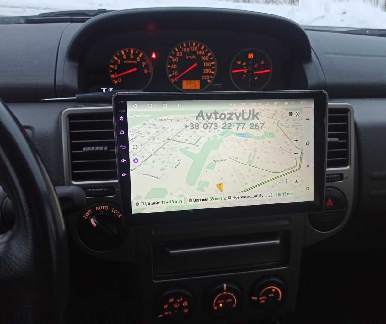 Магнитола X-TRAIL Nissan T31 GPS 2 дин TV Т31 Tesla CarPlay Android 14