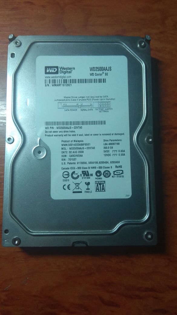 Жёсткий диск WD 250GB