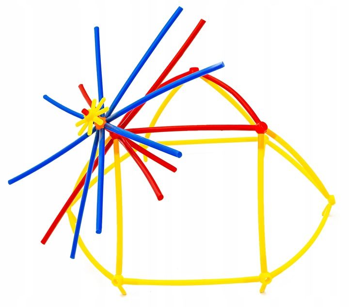 Klocki Słomki Konstrukcyjne Patyczki Rurki 1000 El