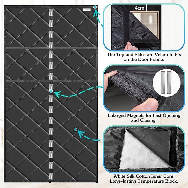 Kurtyna Magnetyczna Termoochronna Do Drzwi 75 X 200 Cm Z Przezroczysty