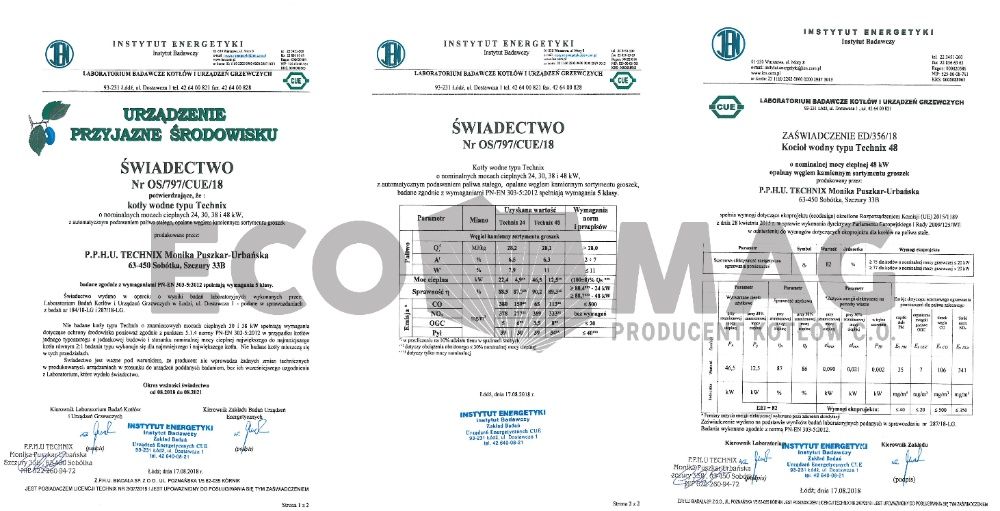Piec, kocioł UNIVERSAL 48kW na ekogroszek Dostawa GRATIS 5 KLASA