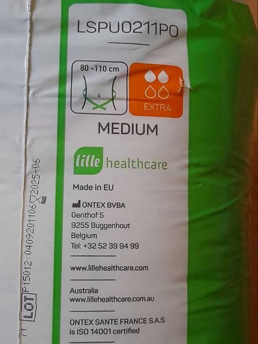 Pieluchomajtki marki Lille Healthcare_15szt_Rozmiar M_Z. Góra._TANIO.