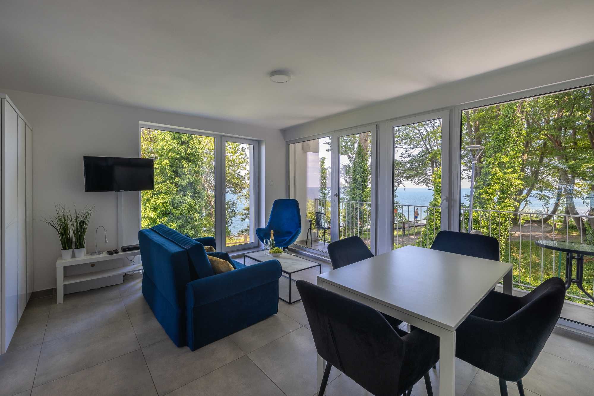 2-pokojowy apartament z wyjątkowym widokiem na morze, 100m od plaży