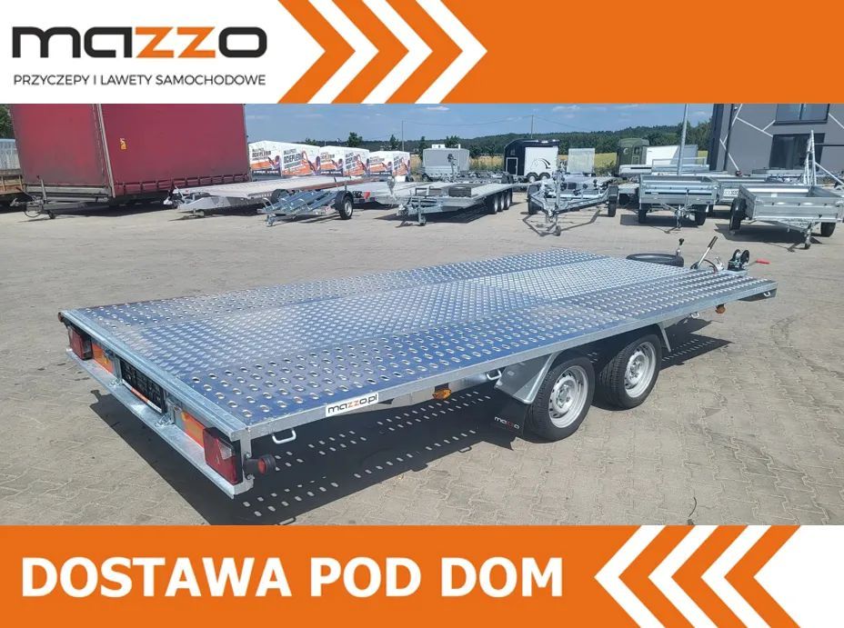 Niewiadów Dostawa laweta platforma 450x210cm DMC2700kg, wypełnienie blacha alu, koło zapasowe  Dostawa laweta platforma 450x210cm DMC2700kg, wypełnienie blacha alu