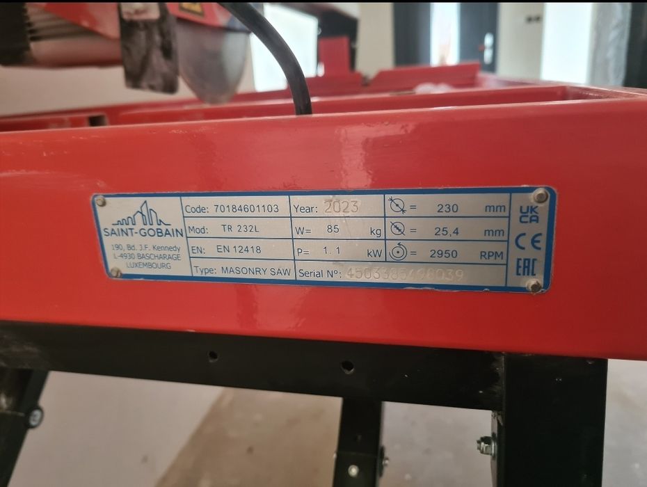 Norton Clipper TR 232L przecinarka do płytek glazury gresu na mokro