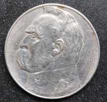 Moneta srebrna 10 złotych Piłsudski 1934 urzędowy