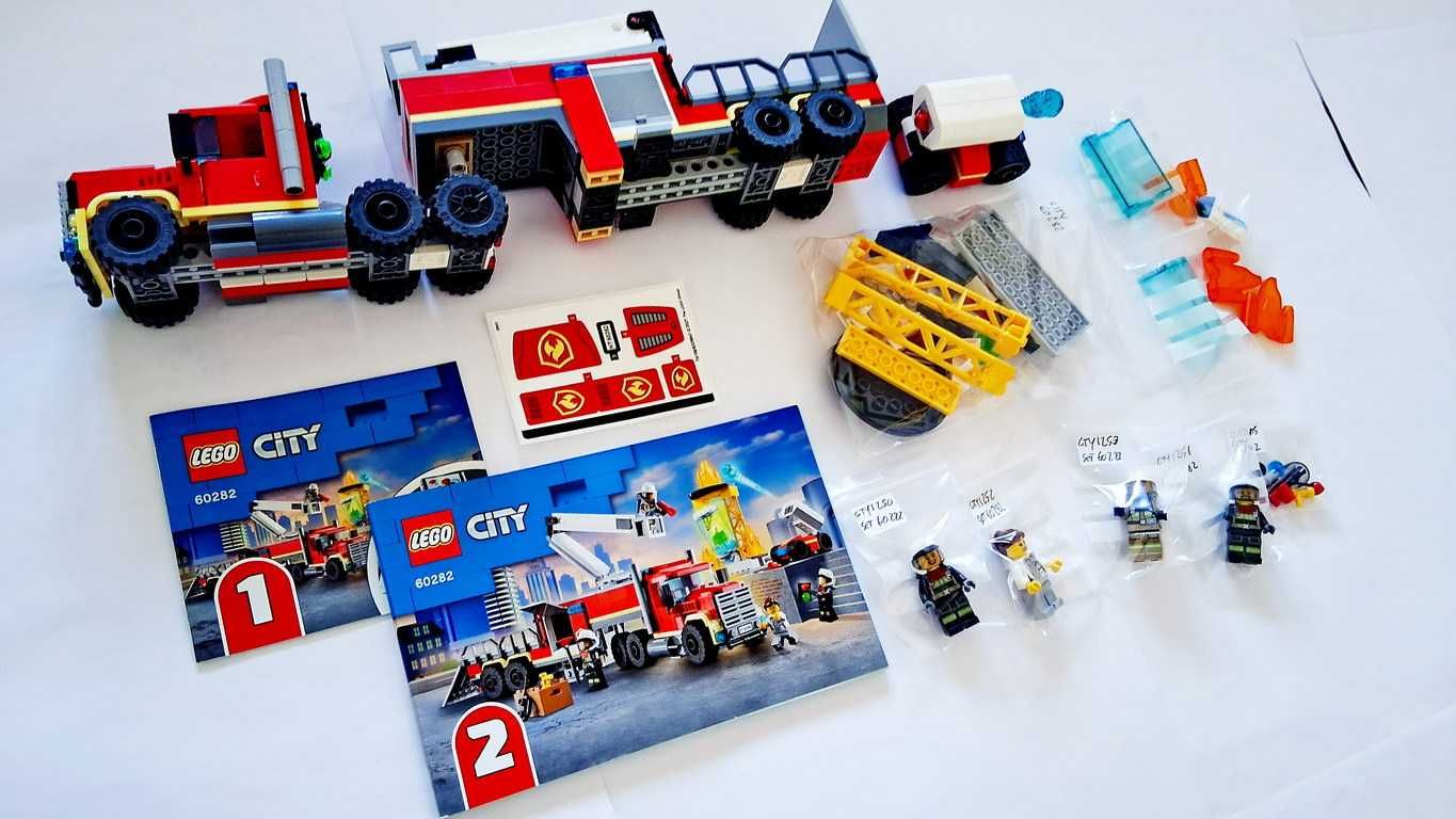 Lego City 60282 Fire Command Unit em peças novas semi montado