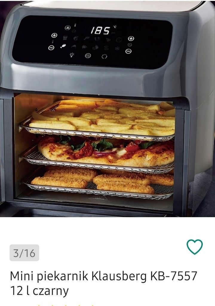 Piekarnik, frytkownica 12L, 1800W . 12 w 1