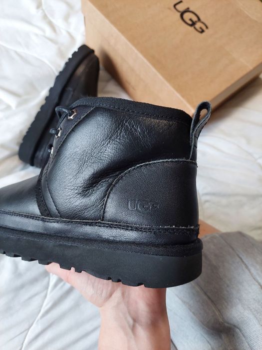 Уггі Чоловічі UGG Neumel Leather Black (Шкіра) Size 44 Скидка