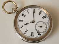 Angielski zegarek kieszonkowy w srebrnej kopercie