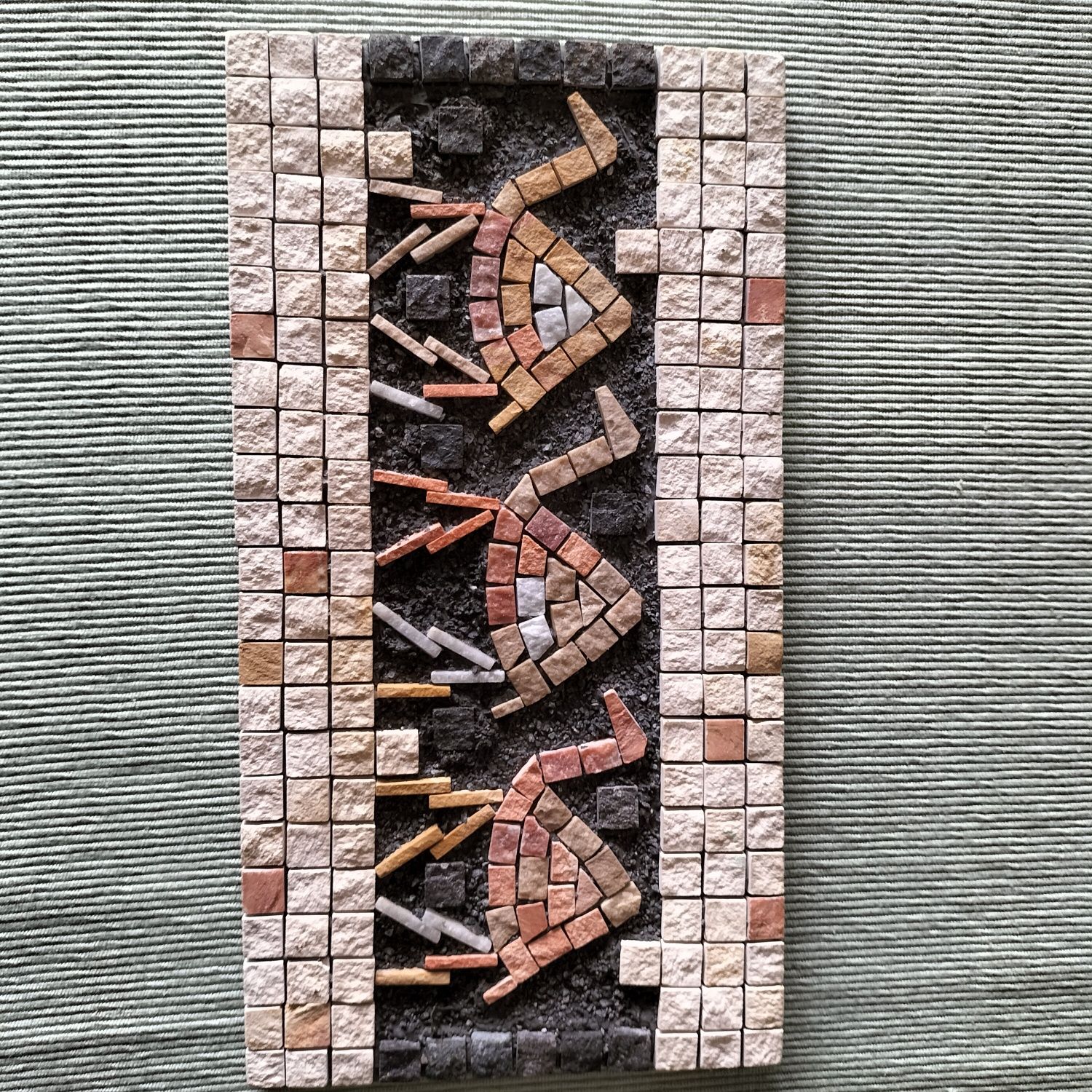 Quadro com mosaicos de Israel certificado 30cm x 16cm
