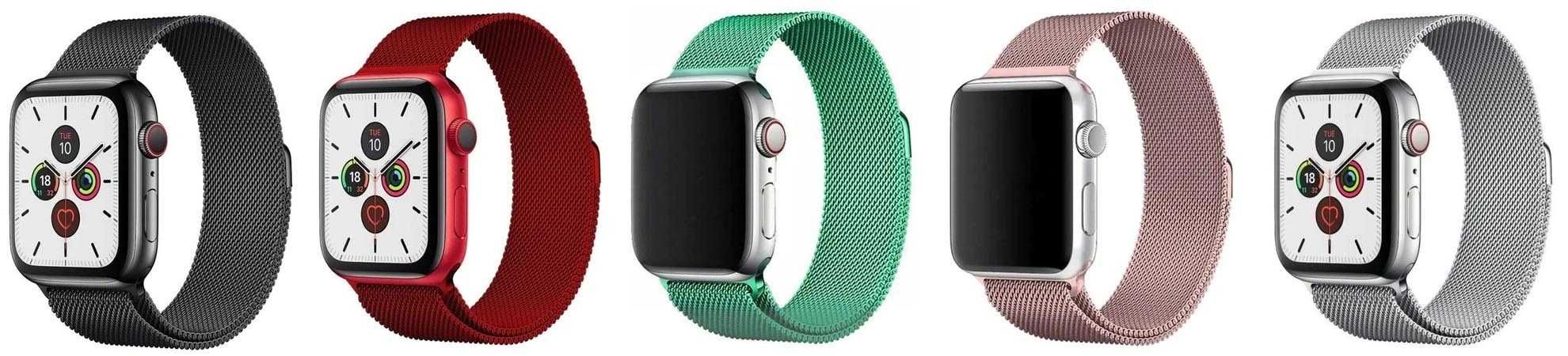 Pasek do Apple Watch 2, 3, 4, 5, 6, SE roz. 38-40 mm różne kolory