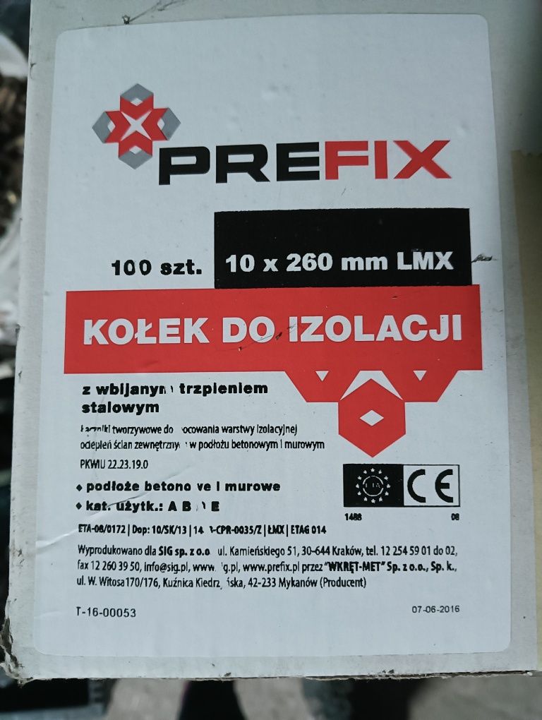 Kołki do izolacji PREFIX
